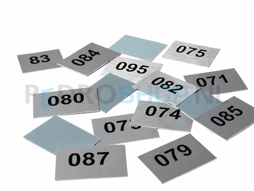 Cijferplaatjes SQ 1 t/m 50