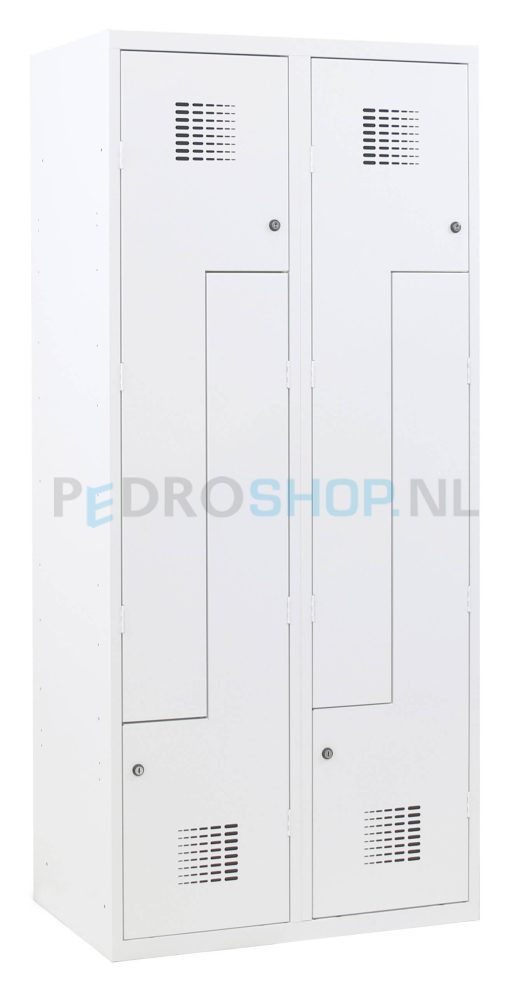 Classic Z-garderobekast SQ, 2-koloms, 4-deurs, wit 180*60*50 cm