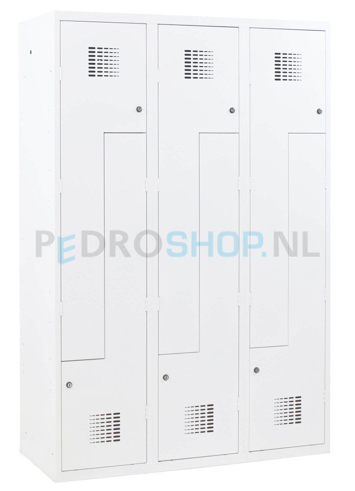 Classic Z-garderobekast SQ, 3-koloms, 6-deurs, 180*90*50 cm, wit