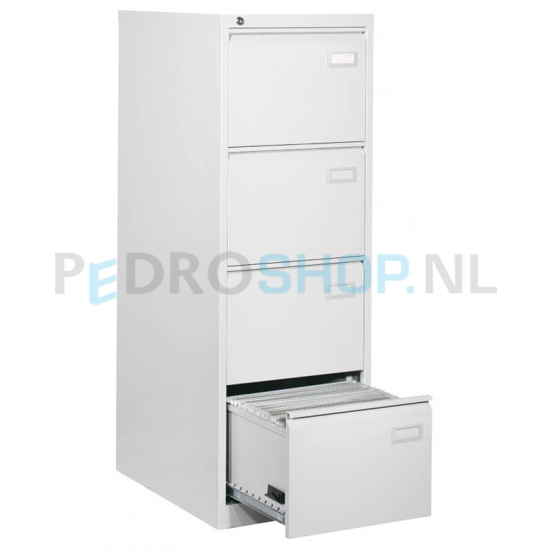 Dossierkast PDC-130, met 4 laden, voor opbergen hangmappen, wit