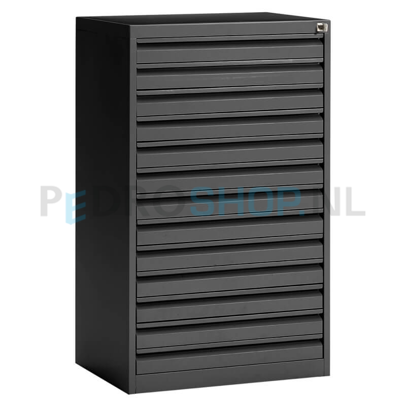 Tekening / plannenkast PDC-A313, A3 formaat, 13 laden, zwart