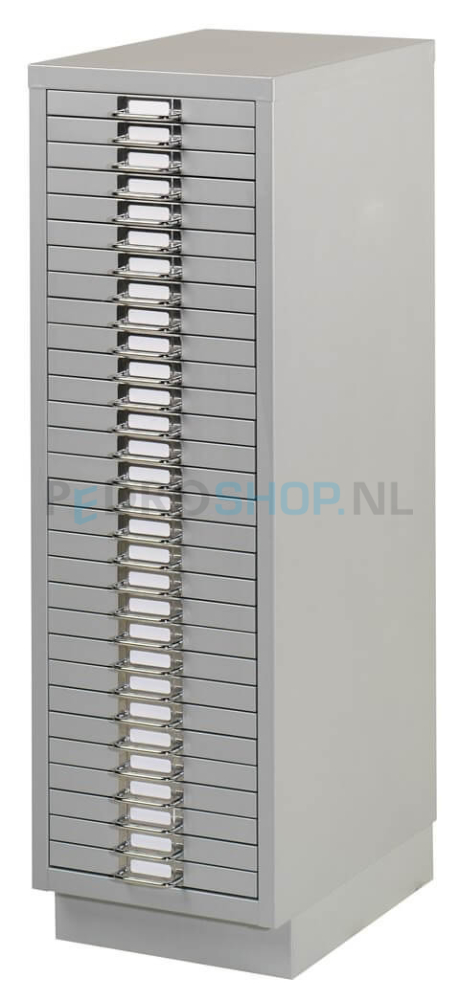 Meerladenkast PDC-30, A4 formaat, 30 laden, incl. sokkel, aluminium