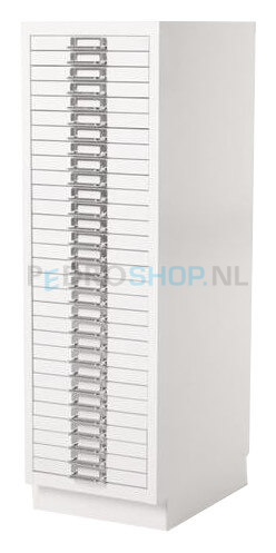 Meerladenkast PDC-30, A4 formaat, 30 laden, incl. sokkel, wit