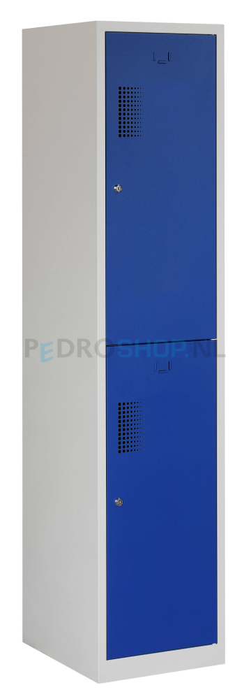 PDC-T180 garderobekast, 1-koloms, 2-deurs, 40 cm breed, blauw