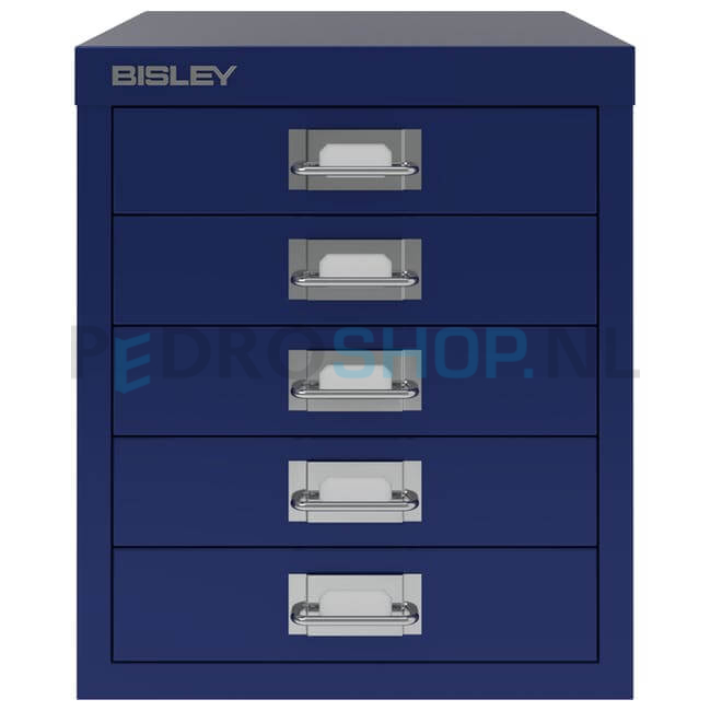 Meerladenkast Bisley -5, A4 formaat, 5 laden, donkerblauw