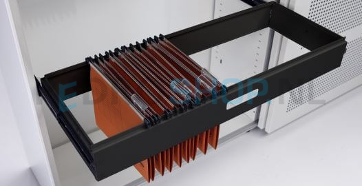 Uittrekbaar hangmappenframe geschikt voor schuifdeurkasten Bisley Glide, 100 cm breed