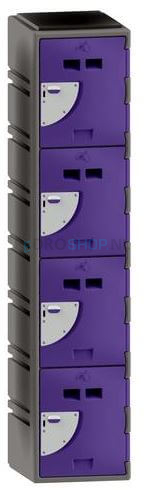 Polyethyleen locker FSP, 1-koloms, 4-deurs, 172*38*45 cm, paars