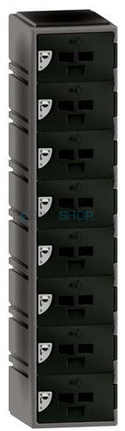 Locker FSP 8A zwembad, 1-koloms, 8-deurs, 172*38*45 cm, zwart