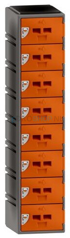 Polyethyleen locker FSP, 1-koloms, 8-deurs, 172*38*45 cm, oranje