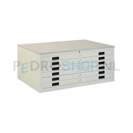 Tekeningkast PDC-A06, A0 formaat, 6 laden, lichtgrijs