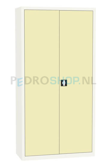 Draaideurkast SQ-203, 199*100*43,5 crème, 4 legborden