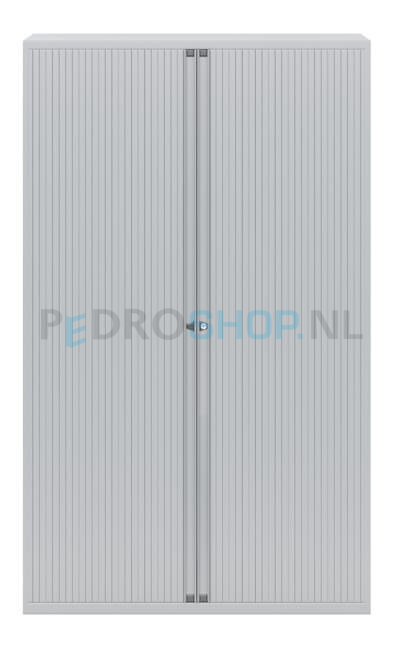 Archiefkast AKS met roldeur, lichtgrijs, 4 legborden, 198*120*43