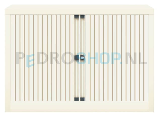Roldeurkast Bisley Basic, krijtwit, 1 legbord, laag, 70*100*43
