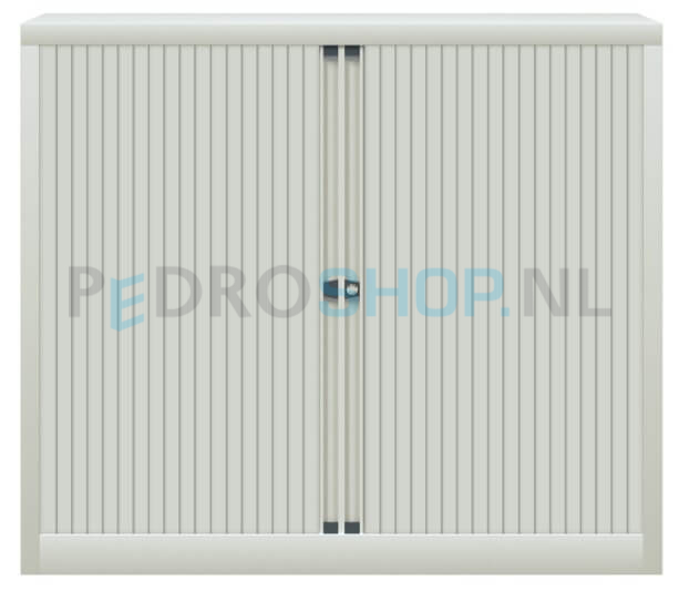 Roldeurkast Bisley Basic, 103*120*43, 2 legborden, lichtgrijs