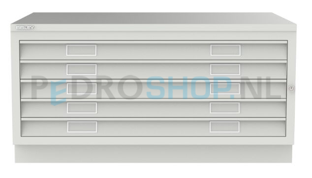 Tekeningkast Bisley A105, A1 formaat, 5 laden, krijtwit