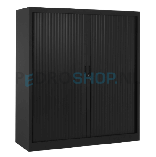Roldeurkast PDC 135-120, 135*120*45, 3 legborden, zwart