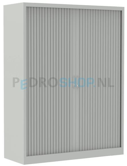 Roldeurkast PDC 160-100, 160*100*45, 4 legborden, lichtgrijs