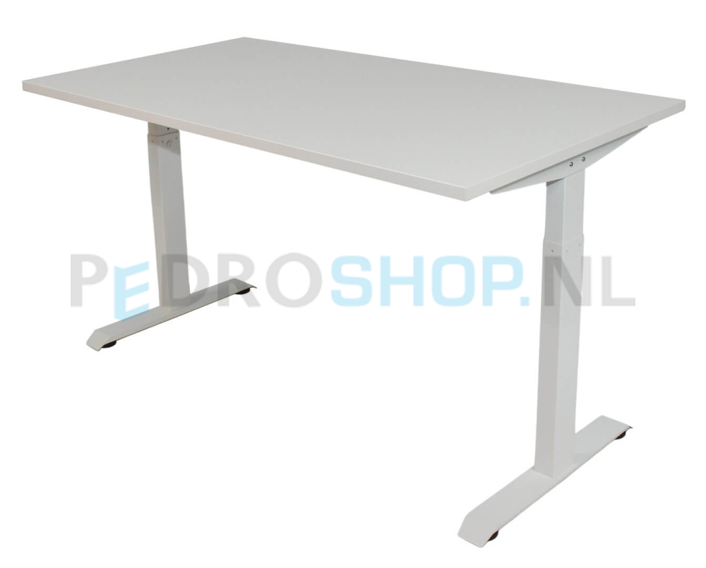 Bureau DSQ EURO 140*80, T-poot wit met wit blad