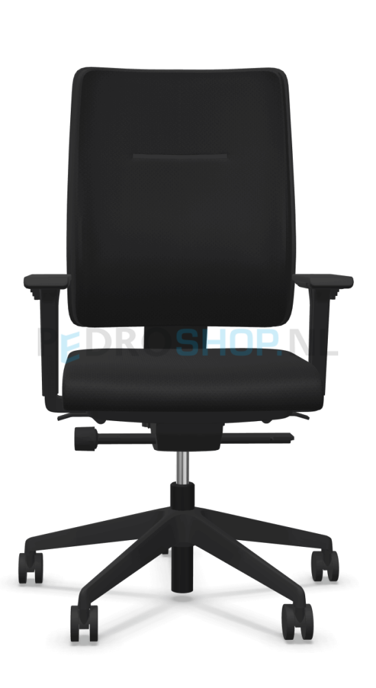 Bureaustoel VIASIT Toleo NPR, zwart, kunststof rugkap zwart