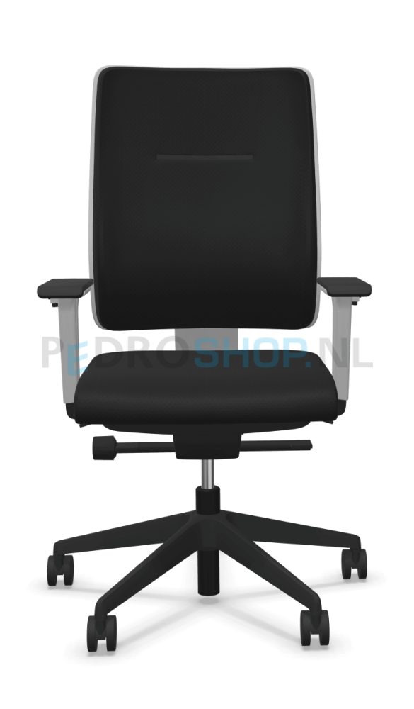 Bureaustoel VIASIT Toleo NPR, zwart, kunststof rugkap off white